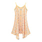 Madeline Love Orange Abstract Print Sleeveless Maxi Dress - Apparel - extra