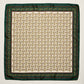 Madeline Love Olive Green Classic Chain Pattern Print Square Bandana Scarf - Scarves & Wraps - desc