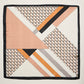 Madeline Love Black Geometric Patchwork Print Square Bandana Scarf - Scarves & Wraps - desc