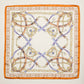 Madeline Love Orange Equestrian Chain and Harness Print Square Bandana Scarf - Scarves & Wraps - desc