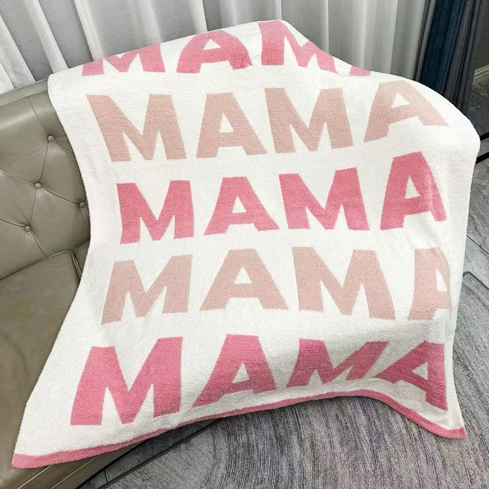 Madeline Love Pink MAMA Reversible Throw Blanket - Hair Accessories