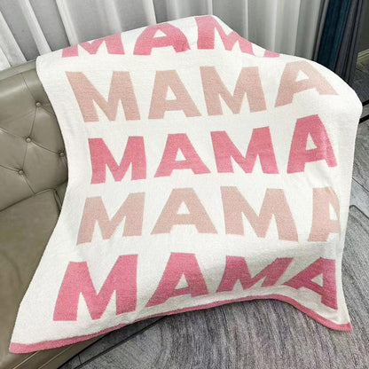 Madeline Love Pink MAMA Reversible Throw Blanket - Hair Accessories