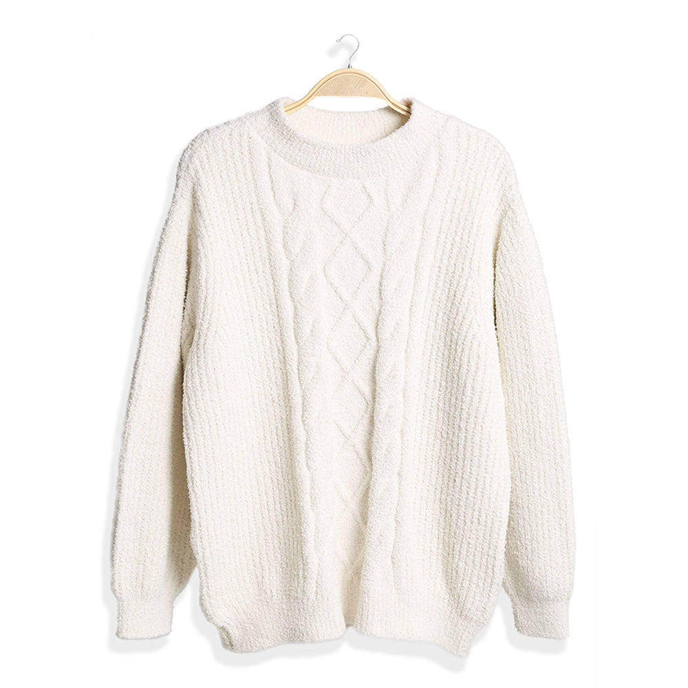 Wrap yourself in comfort with this Solid Color Ribbed Sweater, designed for effortless style and warmth. Its soft ribbed knit fabric offers a flattering fit and timeless look, perfect for pairing with jeans or skirts for any occasion.