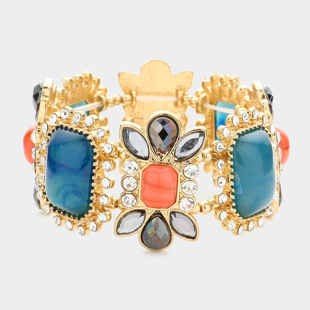 Madeline Love Multi Regal Blossom Stretch Bracelet - Bracelets
