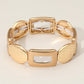 Madeline Love Gold Chunky Geometric Metal Beaded Stretch Bracelet - Bracelets