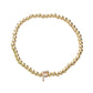 Madeline Love Gold SECRET BOX_ F Monogram Initial Stretch Bracelet - Bracelets - desc