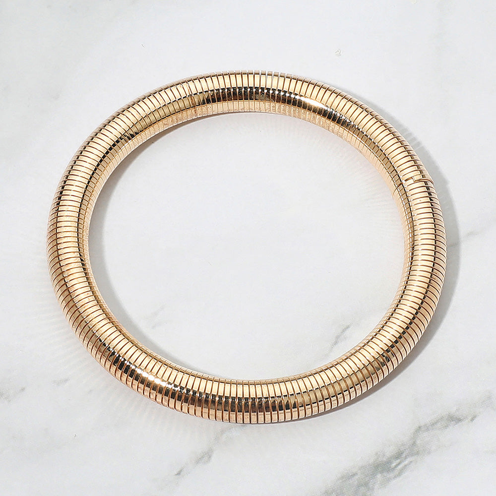 Madeline Love Gold Wide Coil Bangle Bracelet - Bracelets