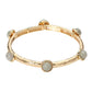 Madeline Love Gold, Gray Natural Stone Pointed Stretch Bracelet - Bracelets - desc