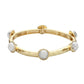 Madeline Love Gold, White Natural Stone Pointed Stretch Bracelet - Bracelets - desc
