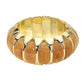 Madeline Love Gold, Ivory Chunky Marbled Resin Inlay Stretch Bracelet - Bracelets - desc