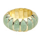 Madeline Love Gold, Mint Chunky Marbled Resin Inlay Stretch Bracelet - Bracelets - desc