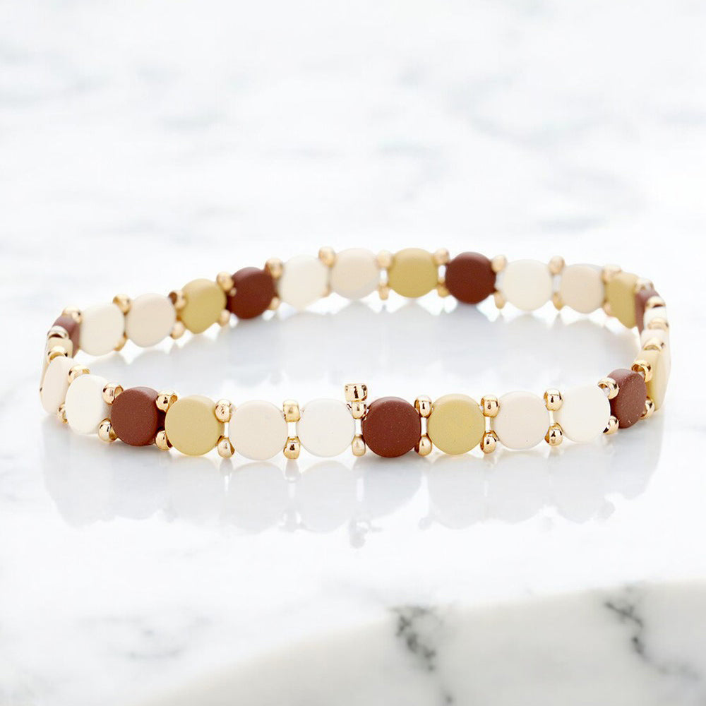 Madeline Love Brown Round Lego Color Block
Stretch Bracelet - Bracelets