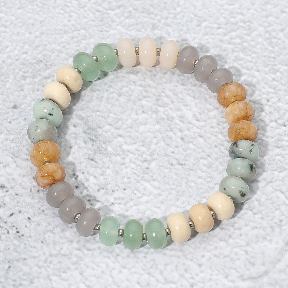 Madeline Love Mint Resin Pebble Beaded Stretch Bracelet - Bracelets