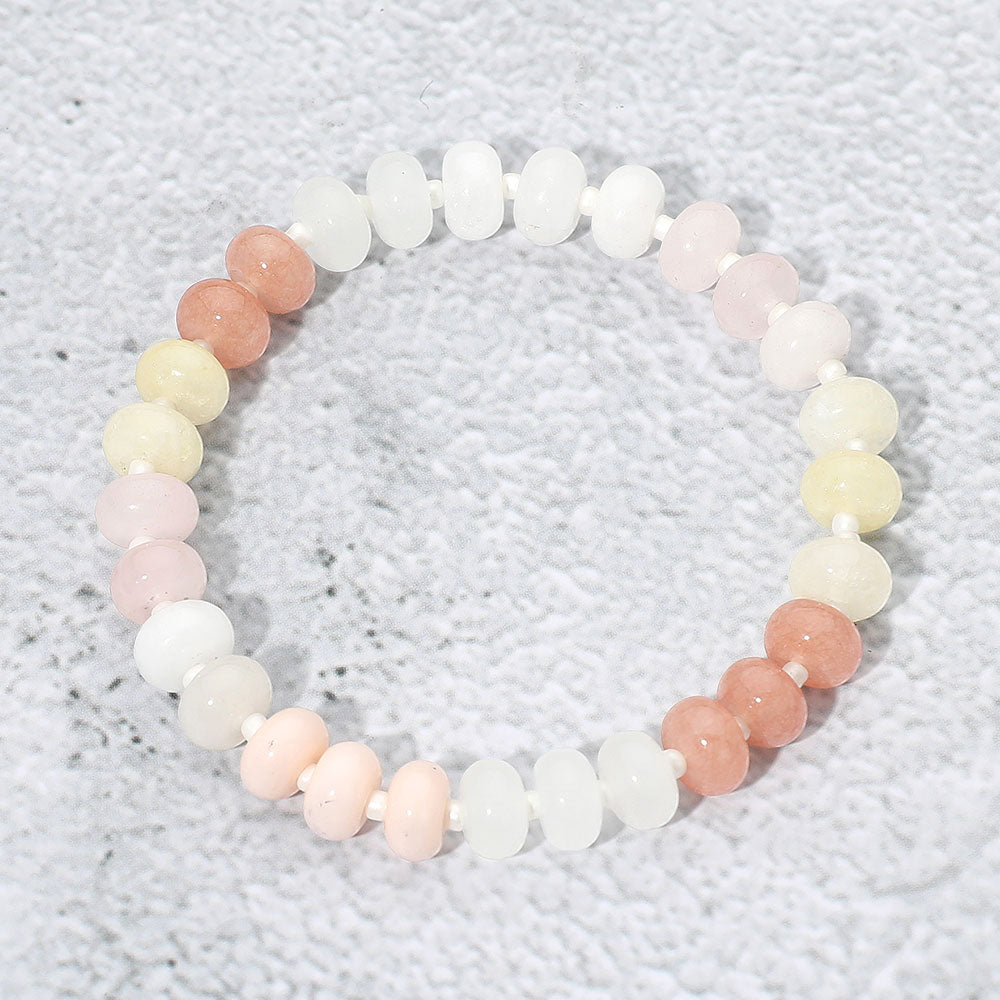 Madeline Love Neutral Resin Pebble Beaded Stretch Bracelet - Bracelets