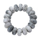 Madeline Love Gold, Gray Chunky Marbled Rounded Pebble Beaded Stretch Bracelet - Bracelets - desc
