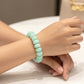 Madeline Love Gold, Mint Chunky Marbled Rounded Pebble Beaded Stretch Bracelet - Bracelets - extra