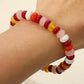 Madeline Love Burgundy, Multi Resin Pebble Beaded Stretch Bracelet - Bracelets