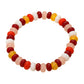 Madeline Love Burgundy, Multi Resin Pebble Beaded Stretch Bracelet - Bracelets - extra