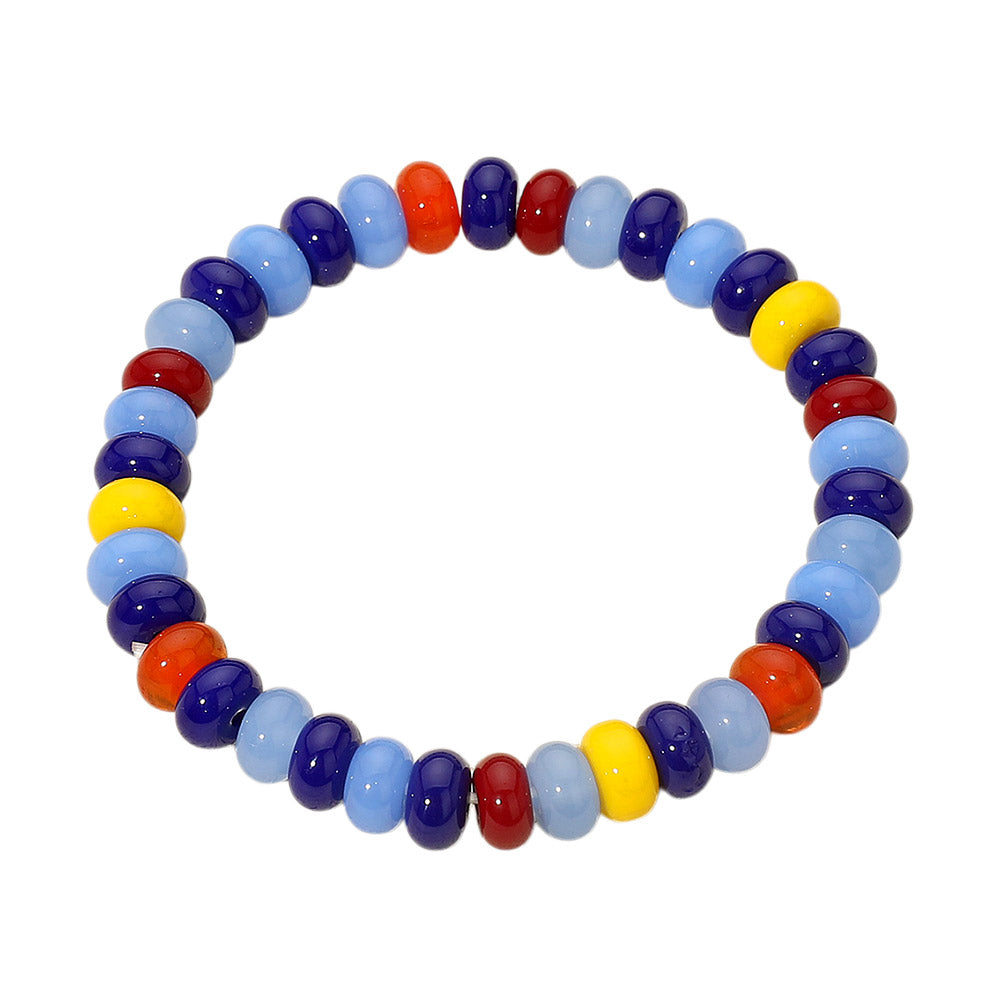 Madeline Love Blue, Multi Resin Pebble Beaded Stretch Bracelet - Bracelets - extra