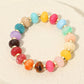 Madeline Love Gold, Multi Resin Round Beaded Stretch Bracelet - Bracelets