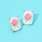 Madeline Love Multi Rectangular Mahjong Tile Cluster Stud Earrings