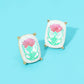 Madeline Love Multi Rectangular Mahjong Tile Cluster Stud Earrings