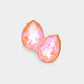 Madeline Love Peach Teardrop Stone Stud Earrings