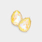 Madeline Love Yellow Teardrop Stone Stud Earrings