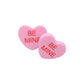 BE MINE Message Heart Stud Earrings - Earrings
