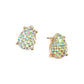 Madeline Love White Iridescent Textured Teardrop Cluster Stud Earrings - desc