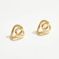 Madeline Love Gold 14K Gold Dipped Heart Knot Stud Earrings - desc