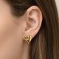 Madeline Love Gold 14K Gold Dipped Heart Knot Stud Earrings - extra