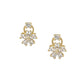 Madeline Love Clear, Gold 14K Gold Dipped CZ Floral Cluster Drop Stud Earrings - desc