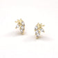 Madeline Love Clear, Gold 14K Gold Dipped Marquise CZ Leaf Stud Earrings - desc
