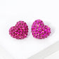 Madeline Love Pink Crystal Pave Heart Stud Earrings