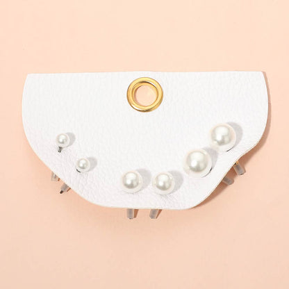 Madeline Love Cream, Gold 3Pairs - Classic Pearl Stud Earring Set - Earrings