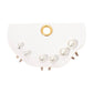 Madeline Love Cream, Gold 3Pairs - Classic Pearl Stud Earring Set - Earrings - desc