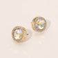 Madeline Love AB Facet Halo Stud Earrings