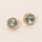 Madeline Love Black Diamond Facet Halo Stud Earrings