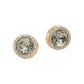 Madeline Love Black Diamond Facet Halo Stud Earrings - desc
