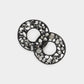 Madeline Love Hematite PAVE RHINESTONE WHEEL EARRINGS - desc