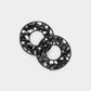 Madeline Love Jet Black PAVE RHINESTONE WHEEL EARRINGS - desc