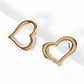 Open Heart Stud Earrings - Gold - Earrings
