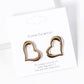 Open Heart Stud Earrings - Earrings