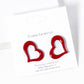 Open Heart Stud Earrings - Earrings