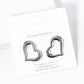 Open Heart Stud Earrings - Earrings