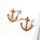 Madeline Love Lt Col Topaz Crystal Rhinestone Paved Anchor Stud Earrings