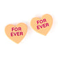 Forever Message Heart Stud Earrings - Peach - Earrings