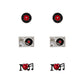 Madeline Love White 3PAIRS - Enamel Turn Table Music Stud Earring Set - Earrings - desc