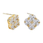 Madeline Love Gold Gold Dipped CZ Quatrefoil Stud Earrings - desc